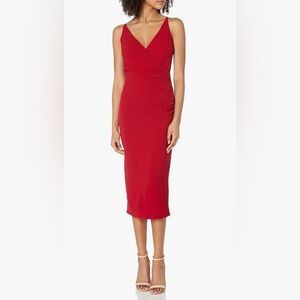 Elegant Red Midi Dress